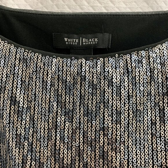 WHBM Sleeveless Mixed Sequin Shift Dress - Picture 6 of 9